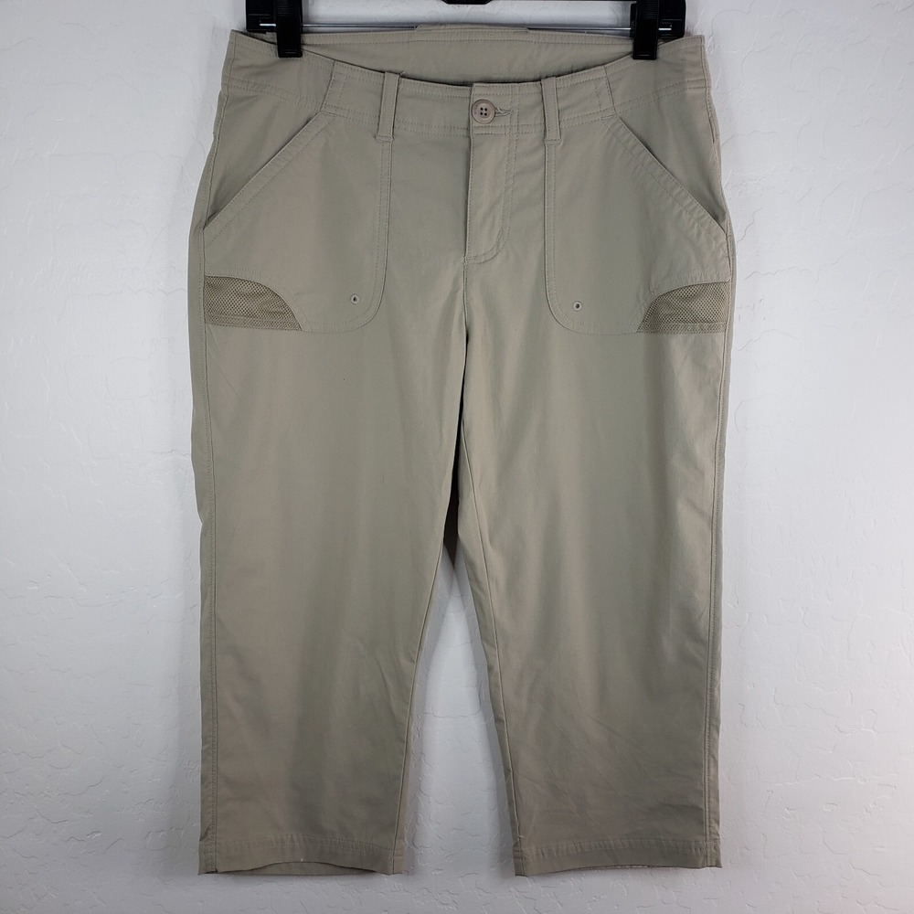 Columbia‎ Capri Pants Women's Size 8 Beige PFG Omni-Shield Fishing Hiking Pants